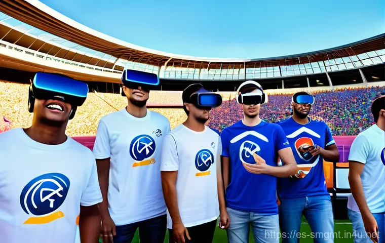 스포츠경영관리사와 팬 행사 운영 - **Prompt:** A vibrant, packed stadium during a thrilling football match in Spain. The stands are fil...